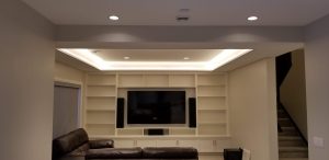 basement area with lighting Gravity Electrical Calgary