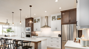 Gravity Electrical Calgary new home lighting kitchen with modem lighting